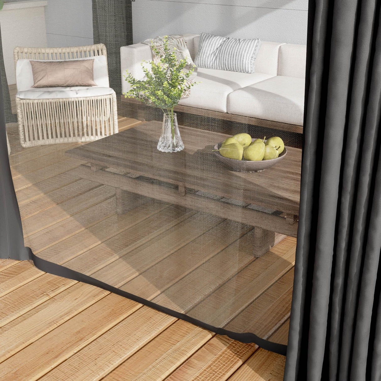 PIAOMTIEE Lean to Backyard Gazebo, Wall Mounted Heavy Duty Gazebo Outdoor Waterproof, Patio Pergola Awning with Iron Roof, Aluminum Frame, Mosquito Net, Curtains for Backyard, Grey + Brown(12x14FT) PIAOMTIEE