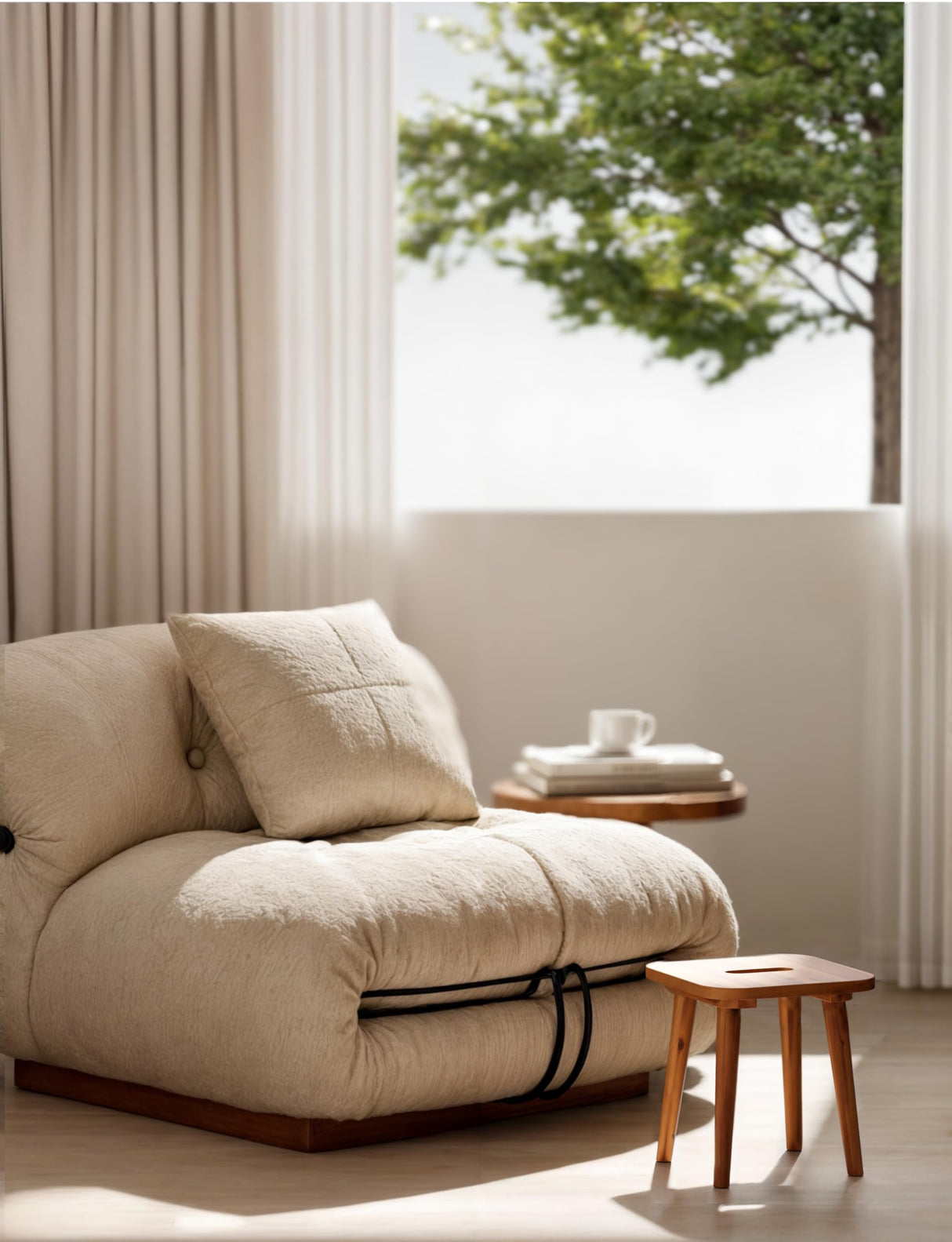 Holana 9.75" Wooden Step Stool for Kids - Acacia Wood Plant Stools, Plant Stand Small Foot Stool with Four Legs - Wood Sitting Stool for Kitchen, Bathroom,Bedroom,Living Room (Square) HOLANA