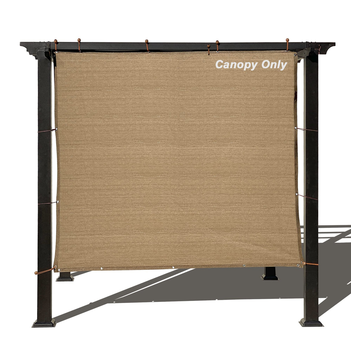 Alion Home Sun Shade Panel Privacy Screen with Grommets on 4 Sides for Outdoor, Patio, Awning, Window Cover, Pergola (8' x 6', Walnut) Alion Home