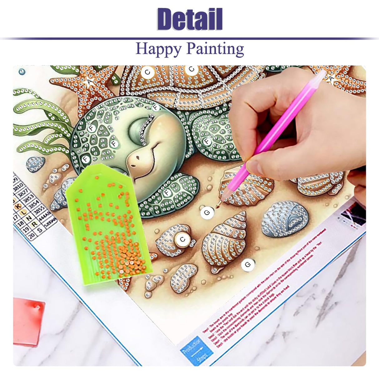 STGLCR Sea Turtle Special Shape Diamond Art Kits for Adults,5D Animal Diamond Painting Kits for Beginner,Diamond Dots Gem Art Crystal Painting Kits for Home Wall Decor Gift 12 X 12Inch STGLCR