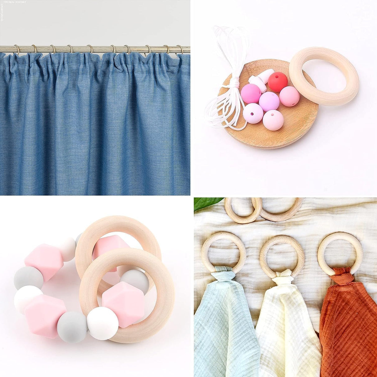 Napkin Rings, Unfinished Wooden Napkin Rings Buckles for Table Decorations, Wedding, Dinner, Party, DIY Decoration (12) BIFFELY