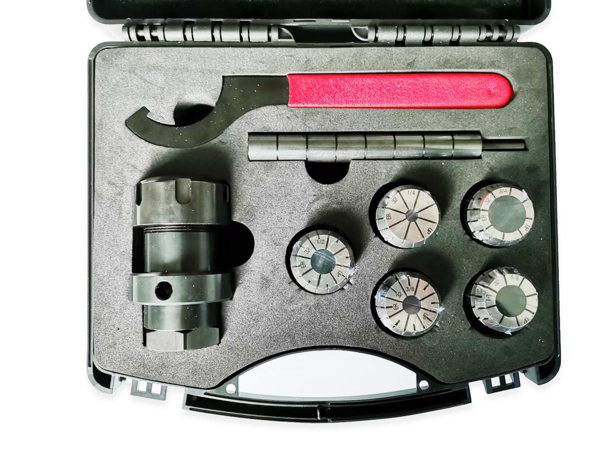 New Lathe ER32 Woodworking Dowel Collet Chuck System 1/4 3/8 1/2 5/8 3/4 USA iGs