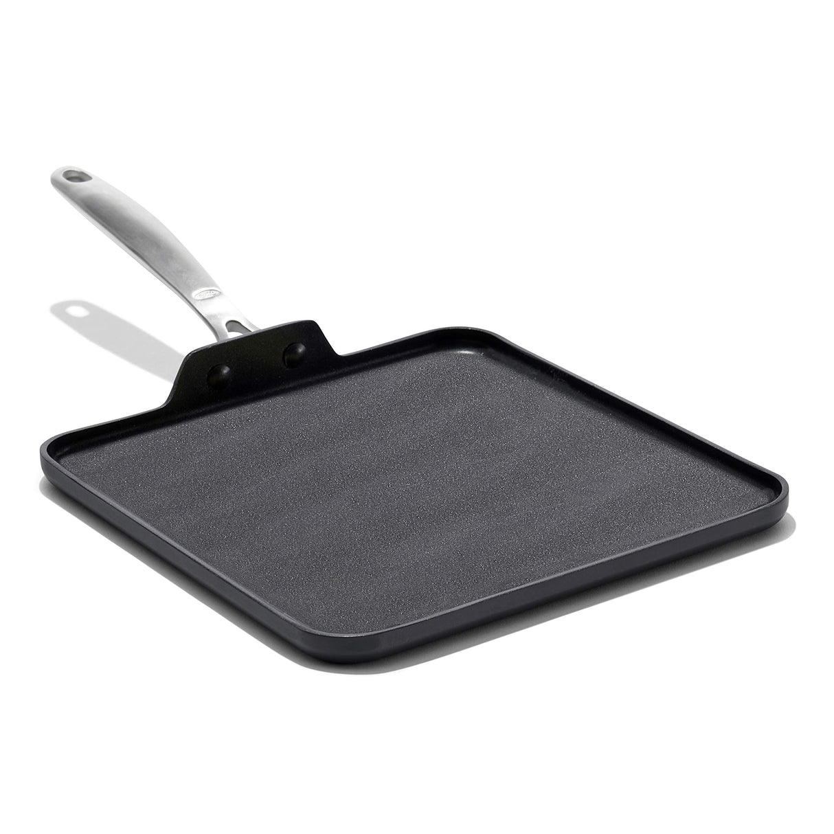 OXO Enhanced 11" Griddle Pan, PFAS-Free Ceramic Nonstick, Durable Hard Anodized Cookware, Scratch Resistant, Stainless Steel Handle, Good Grips, Dishwasher/Oven Safe, Black OXO