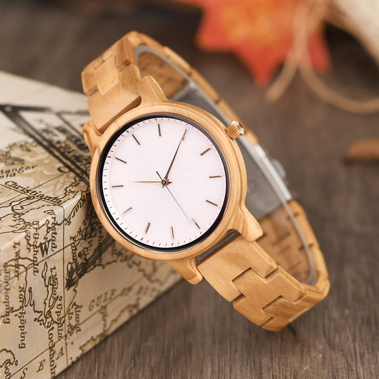 Wood Watch Engraved for Women Wooden Casual Personalized Wristwatch for Her Anniversary Watch Mother's Day Watch LMWOOD