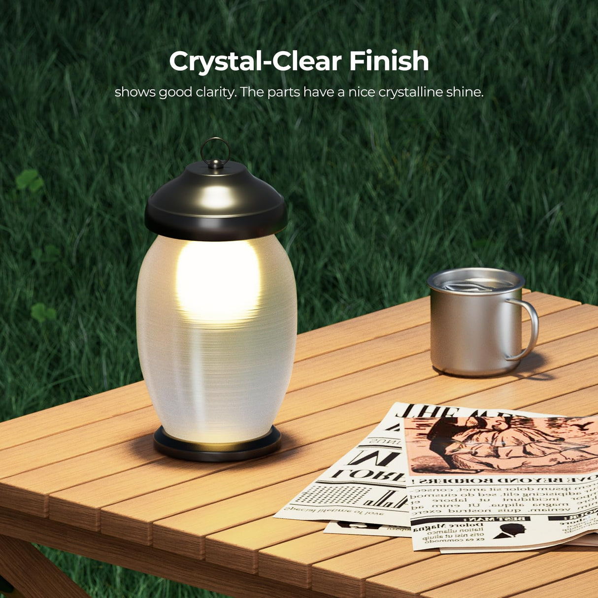 Creality PC Filament 1.75mm, Clear Polycarbonate Filament Designed for 300mm/s High Speed Printing, 1kg(2.2lbs)/Spool Hyper PC Filament, Tough and High Heat Resistant, Fits for 3D Printers Creality