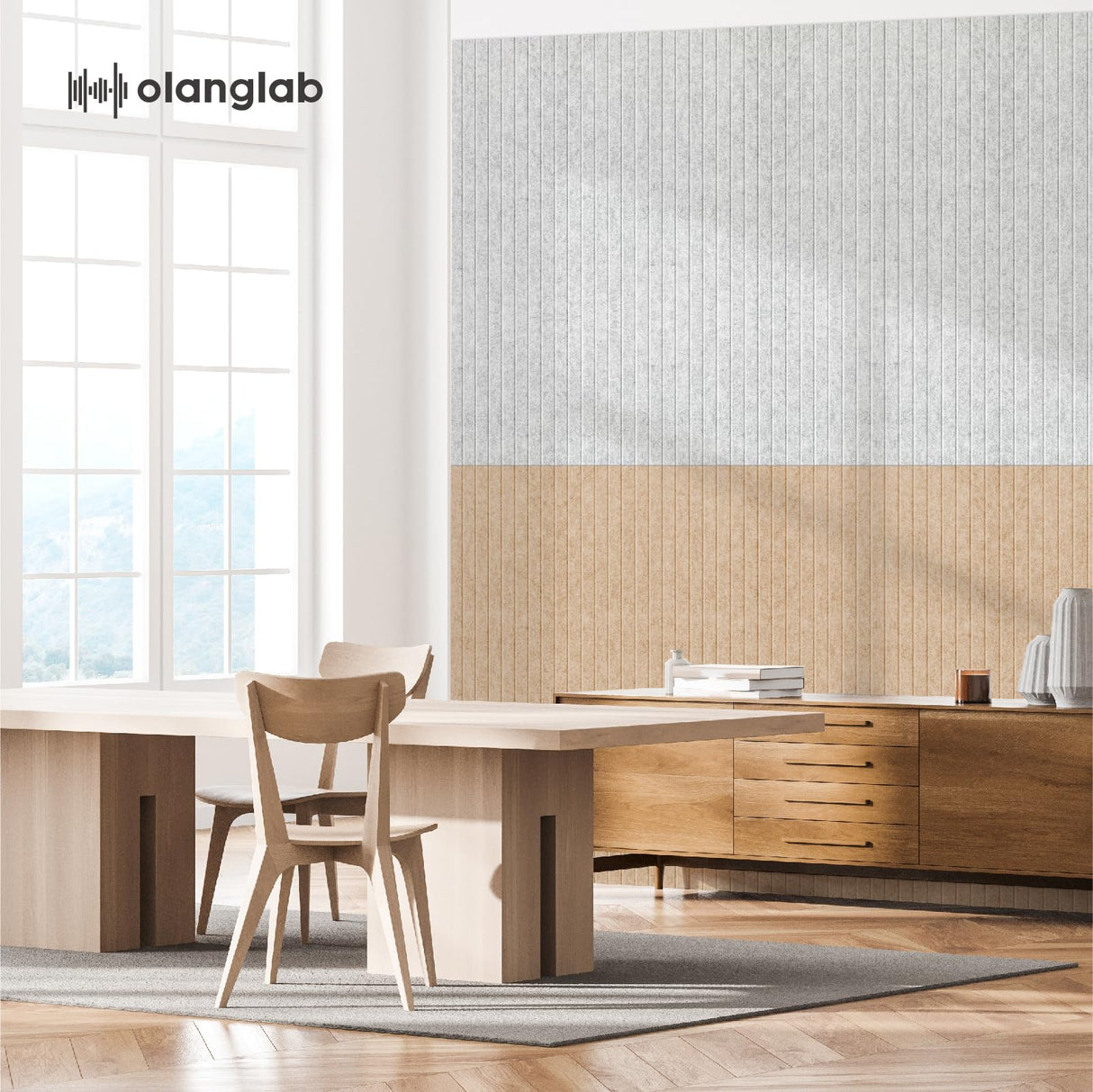 Olanglab Acoustic Wall Panels 10 Pack, 48 x 24 per Acoustic Panels Sound Absorbing, Decorative Sound Panels for Home Studio and Office, Silver Gray Olanglab