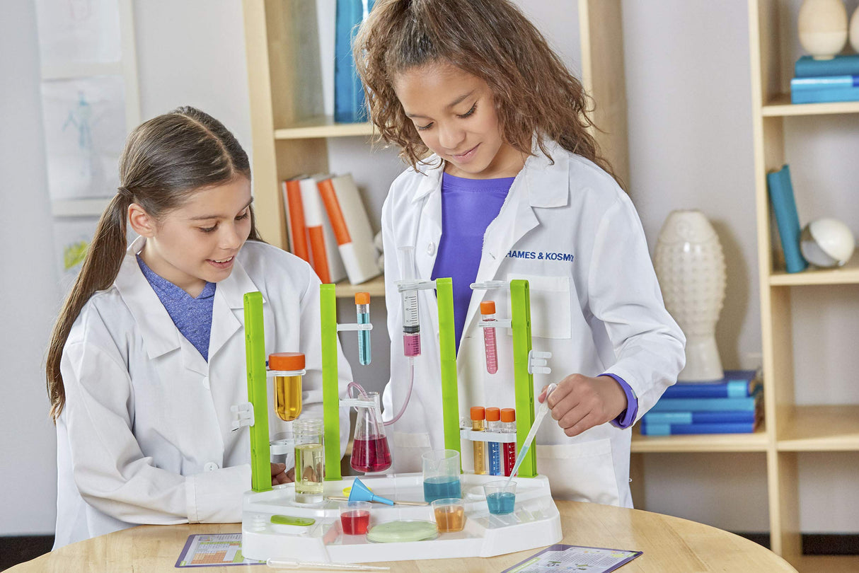 Thames & Kosmos Ooze Labs Chemistry Station Science Experiment Kit, 20 Non-Hazardous Experiments Including Safe Slime, Chromatography, Acids, Bases & More, Multi-Color Thames & Kosmos