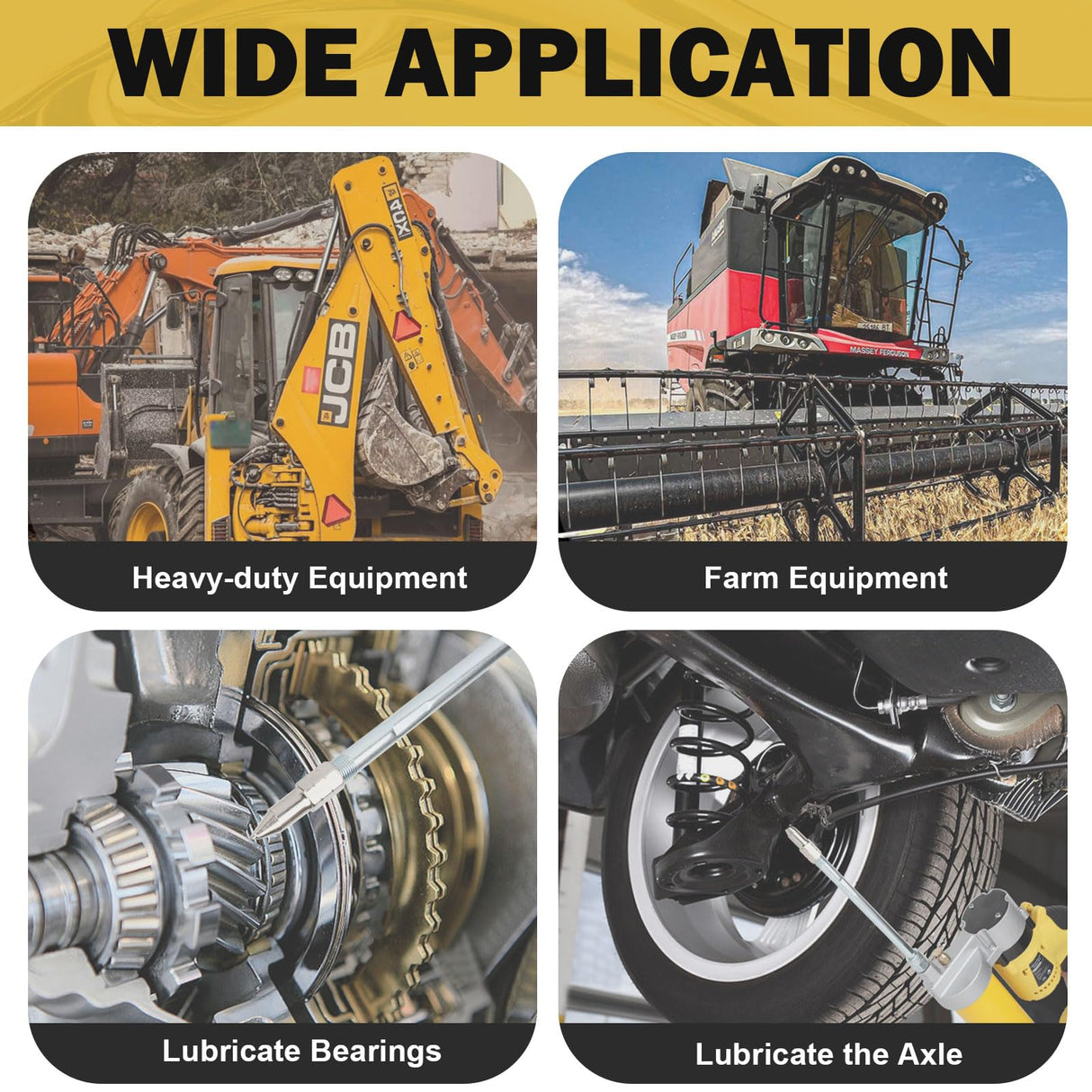 Electric Grease Gun Battery Powered, Automatic Cordless Grease Gun Kit with 2 Batteries & Charger, 5.5 Ah, LED Light, 12000PSI, 3-Speed Triggers, 19.7'' Flex Hose, for Automotive Marine Farm Equipment DEJUNPIOOL