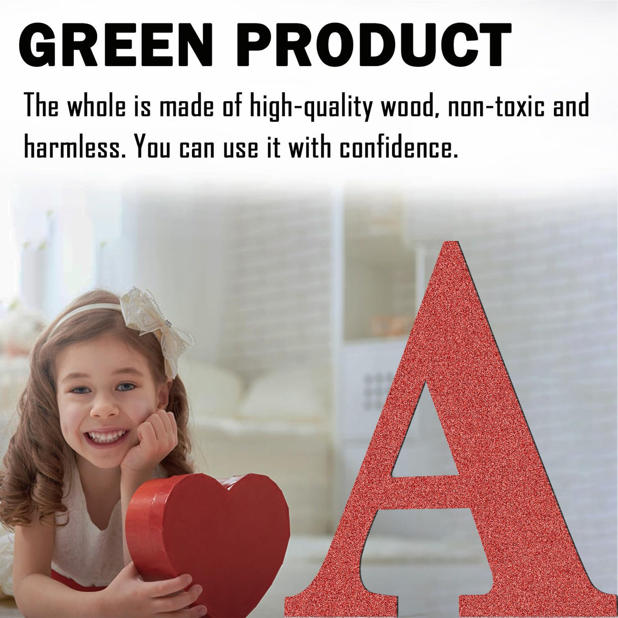 17 Inch Unfinished Wood Letter for Wall Decor, Paintable Thick Wooden Letter for DIY Craft Projects, Blank Wood Alphabet Letter for Birthday, Parties, Wedding, Christmas Home Decoration(Letter N) BIUWING