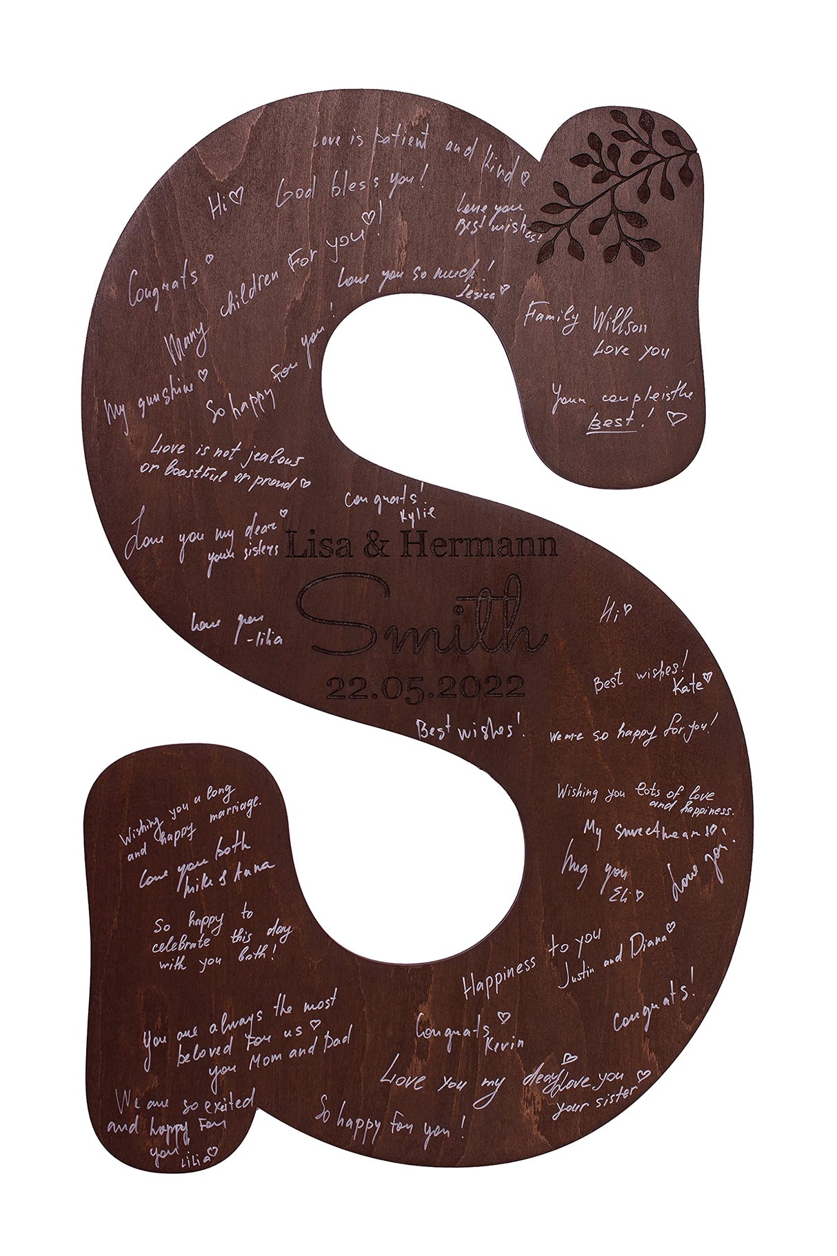 Personalized Wood Letter | Wedding Guest Book | Alternative Guest Book | Wedding Accessories | Wood Book Sign Decor | Unique Handmade for Wedding Wedding By Eli