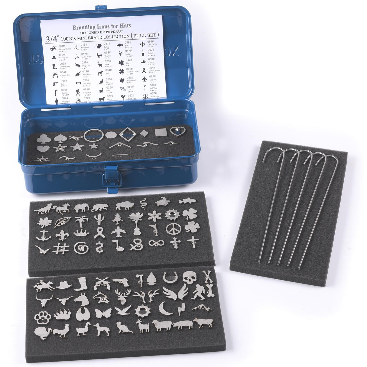 Custom Branding Irons Set for DIY Crafts - 100 Assorted Characters by PKPKAUT PKPKAUT