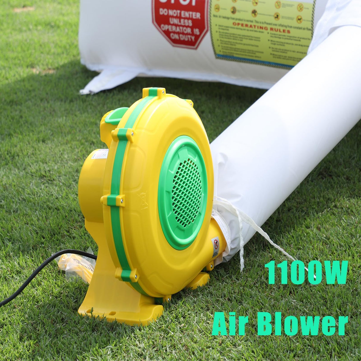 White Bounce House for Adult Kids, 16FT Large Commercial PVC Bounce House Castle w/Widened Curved Slide & Big Ball Pit, 1100w Blower, 16x14x10.5ft Inflantteble