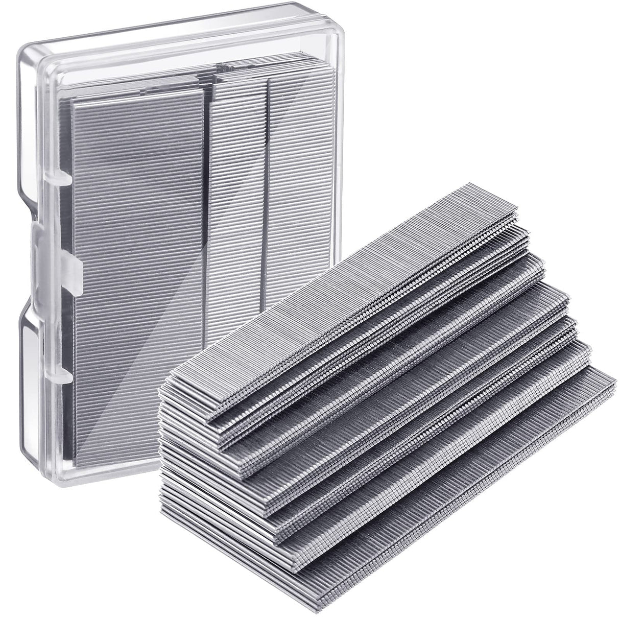 23 Gauge Pin Nails Headless Pins Nails 7 Sizes Assorted Galvanized Brad Nails 2/5 Inch to 1 Inch, Pin Nails for Molding Cabinetry Building Assembly, 3500 Pieces (Stainless Steel) Zhengmy