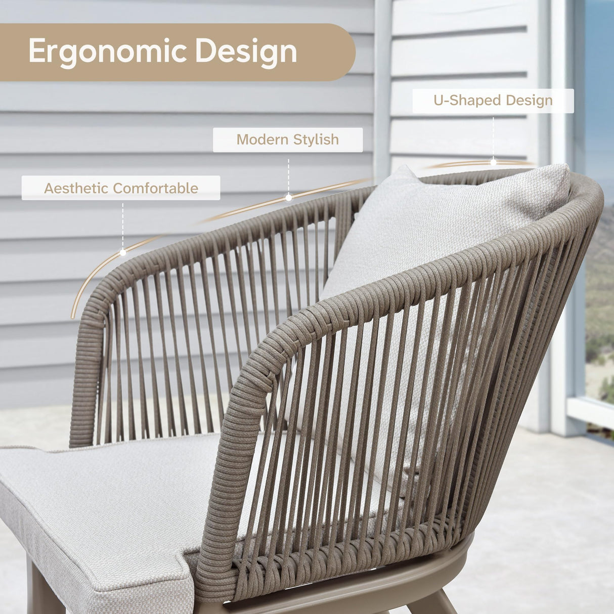 PURPLE LEAF 11 Pieces Patio Dining Set Wicker Outdoor Furniture Rectangular Table and Chairs Set for Garden Deck Aluminum Frame Backyard Kitchen Set, Cushions and Pillows Included Champagne PURPLE LEAF