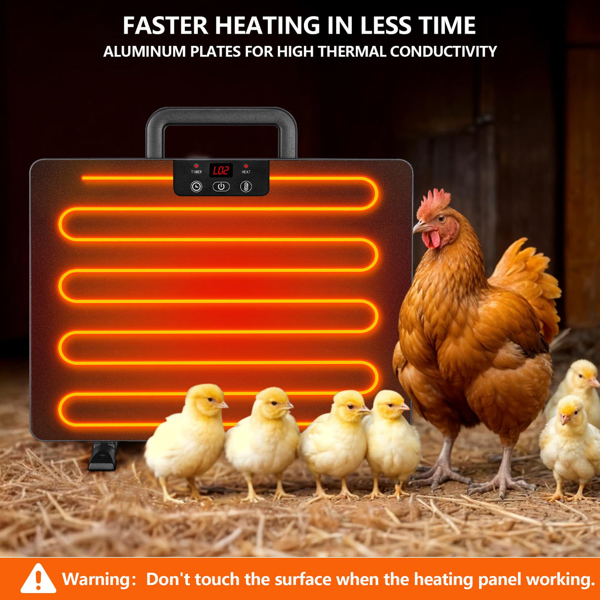 Chicken Coop Heater, Chicken Coop Heater Heating Panel for Winter POMINEL