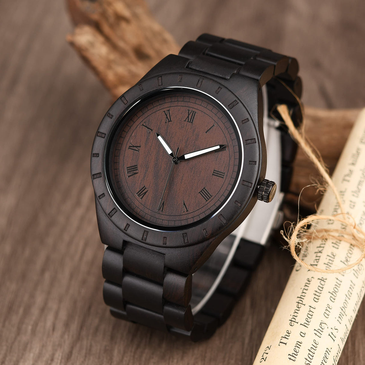 Personalized Wood Watch Engraved Casual Wooden Watch for Husband Dad on Birthday Anniversary Father's Day LMWOOD