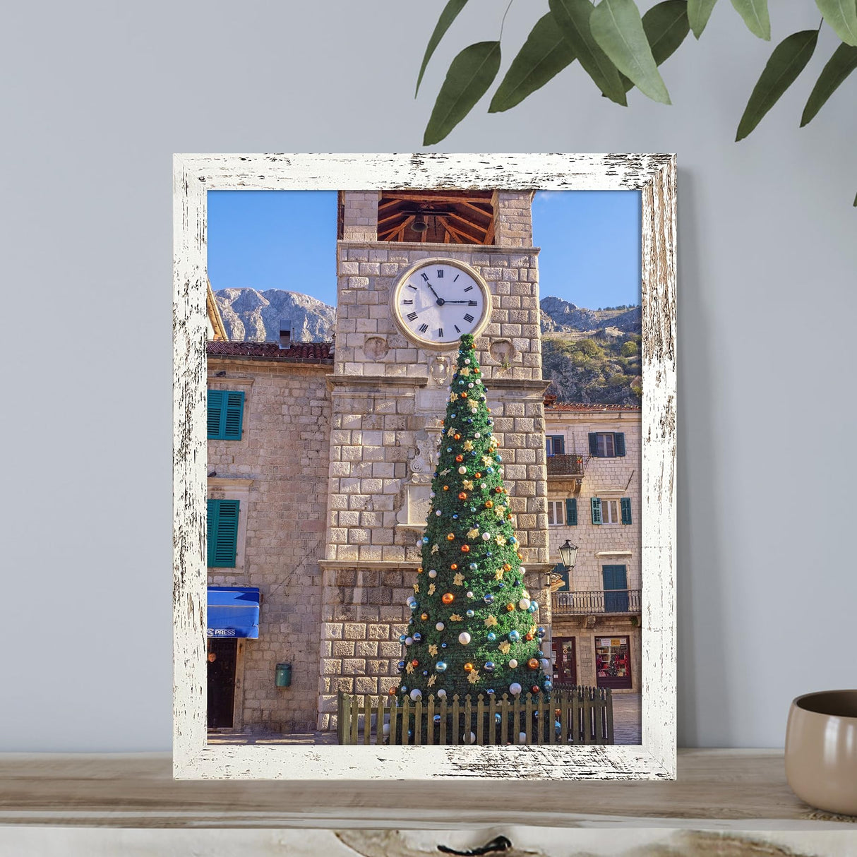 SESEAT 11x14 Picture Frame Distressed White, Display Pictures 8x10 with Mat or 11x14 without Mat,Photo Frames Wall Gallery, 1 Pack SESEAT