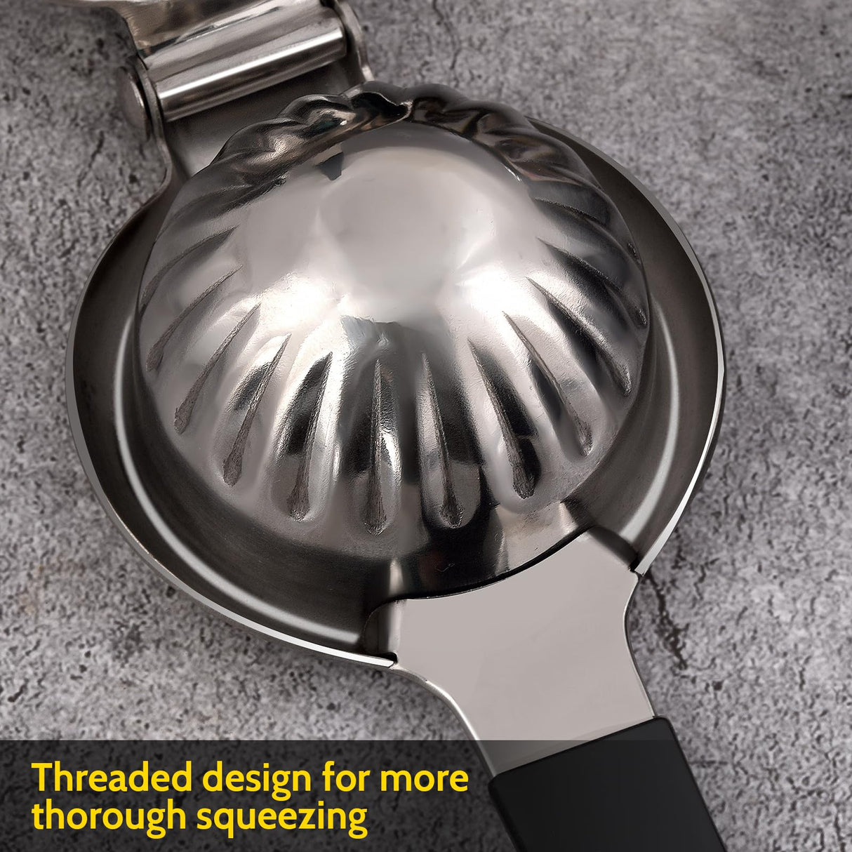 Lemon Squeezer, Sopito Stainless Steel Citrus Press Juicer Heavy Duty with Large Metal Squeezer Bowl for Seedless Juicing, Non-Slip Grip Design Manual Juicer Sopito