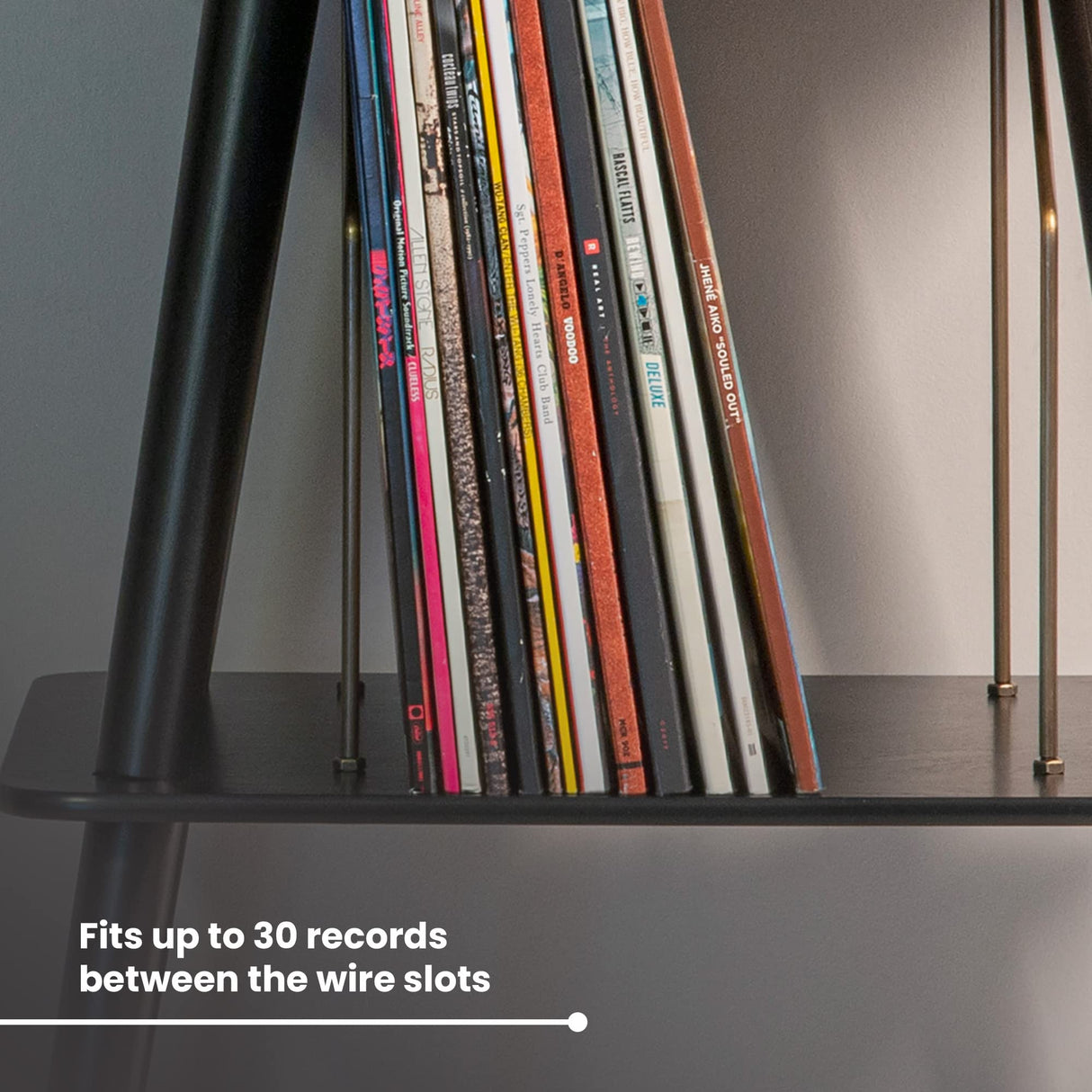 Crosley Manchester Record Player Stand, Media Console with Vinyl Storage, Modern Home Organizer, Black Crosley