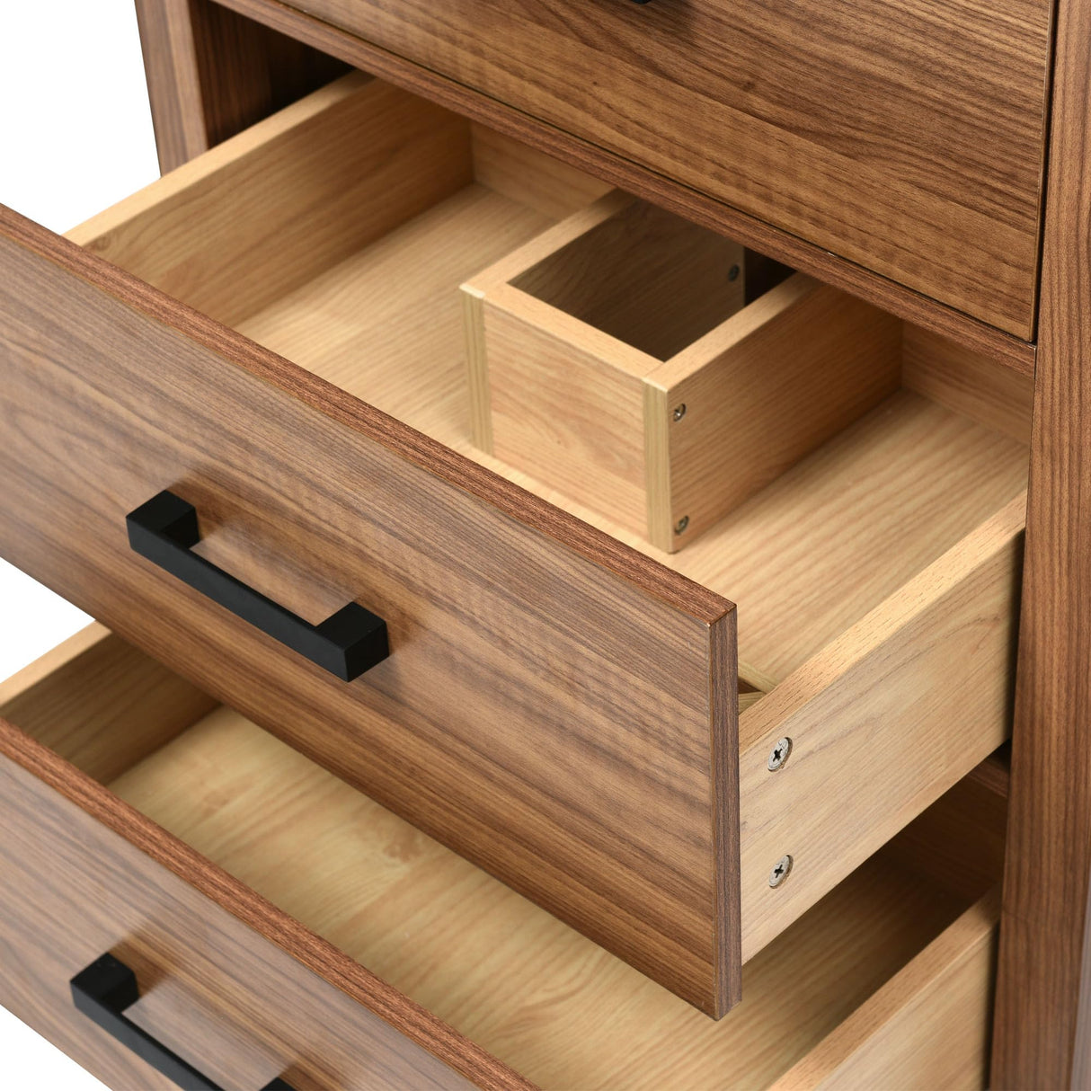 Merax 24 Inch Bathroom Vanity with Sink,Mid Century Modern Bathroom Vanity with 2 Deep Drawer & Tip-Out Tray,Ceramic Sink with Integrated Countertop,Solid Wood Frame,Wood Grain Finish Merax