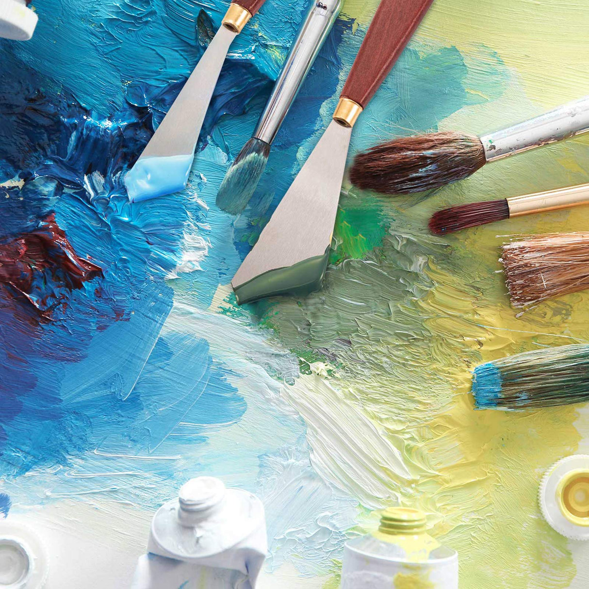 Painting Knife Set Painting Mixing Scraper Stainless Steel Palette Knife Painting Art Spatula with Wood Handle Art Painting Knife Tools for Oil Canvas Acrylic Painting (2 Pieces) Honoson