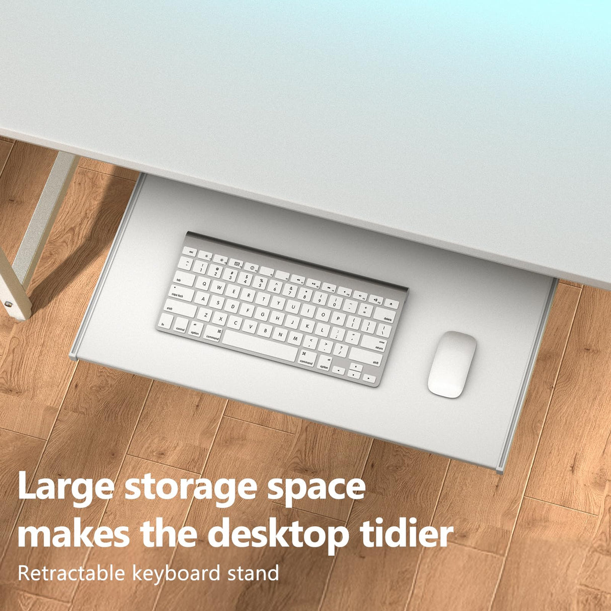 DOMICON 2 Person Desk with Power Outlet & LED Lights, Extra Long 94.5 Inch Computer Desk with Storage Shelves and Monitor Stand for Home Office, Double Gaming Desk, White DOMICON