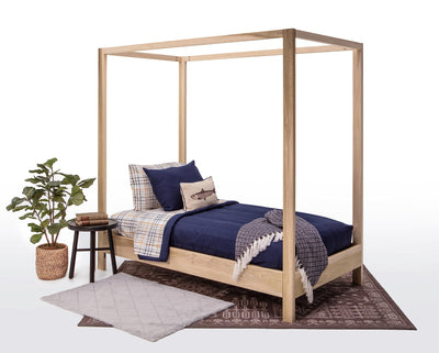 American Furniture Classics Twin Size Canopy Bed with Raised Platform