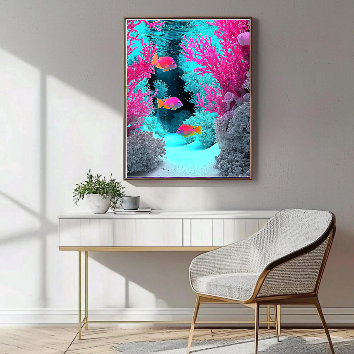 Sea Diamond Art Kits for Adults, Landscape Diamond Painting Kits for Beginners, 5D DIY Ocean Full Drill Round Diamond Painting Gem Art for Adults, Home Wall Decor 12 x 16 Inch Generic