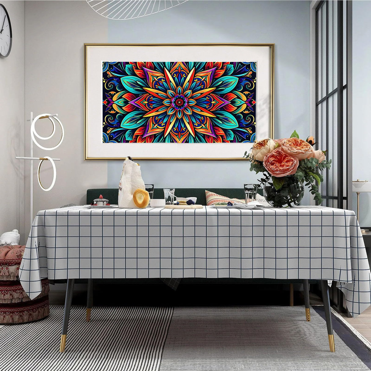 JOOZ Large Diamond Art Kits for Adults - 5D Mandala Diamond Painting Kits for Adults, DIY Full Drill Large Mandala Diamond Art Painting, Gem Painting Kit for Home Wall Decor 27.5 X 15.7 Inch JOOZ