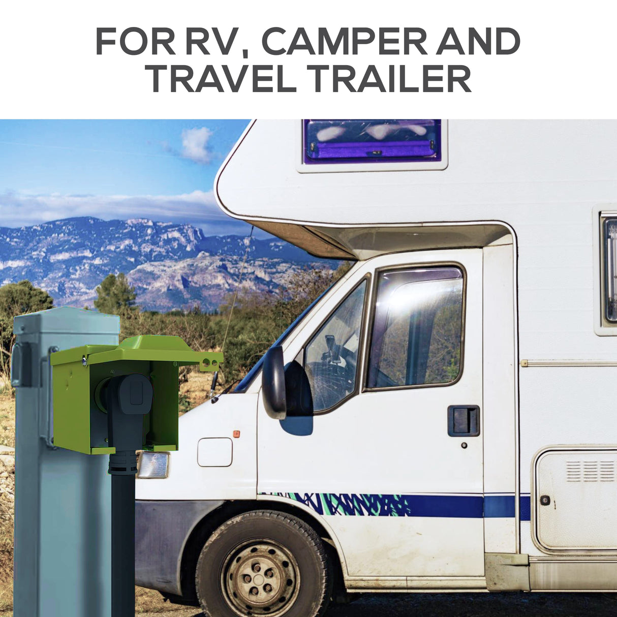 SBB 50-Amp 25Ft Extension Cord for RV and EV, 4-Prong 250-Volt, NEMA 14-50P to 14-50R 6/3, 8/1 STW AWG Gauge Power Cord with Grip Handles and Carry Bag SMART BAR