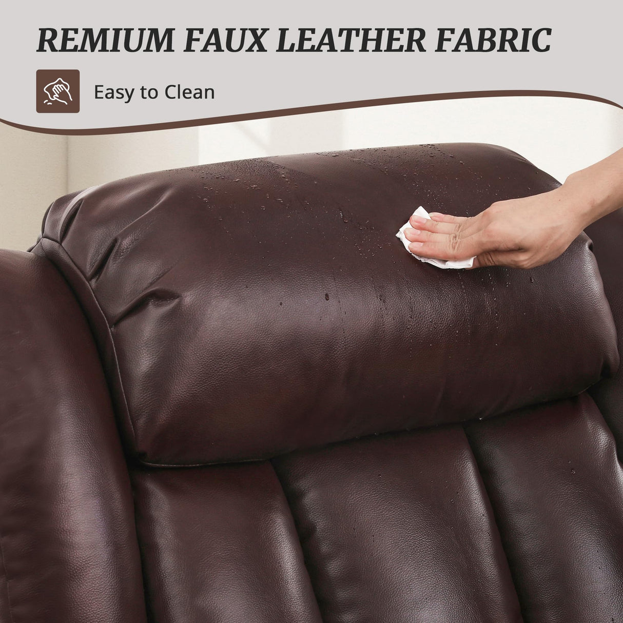 Cozyman Dual Motor Power Lift Recliner Chair for Elderly, Oversized Recliner Chair for Adults, Lift Recliner Chair with Heat and Massage, Infinite Position, USB Ports, Faux Leather, Dark Brown Cozyman