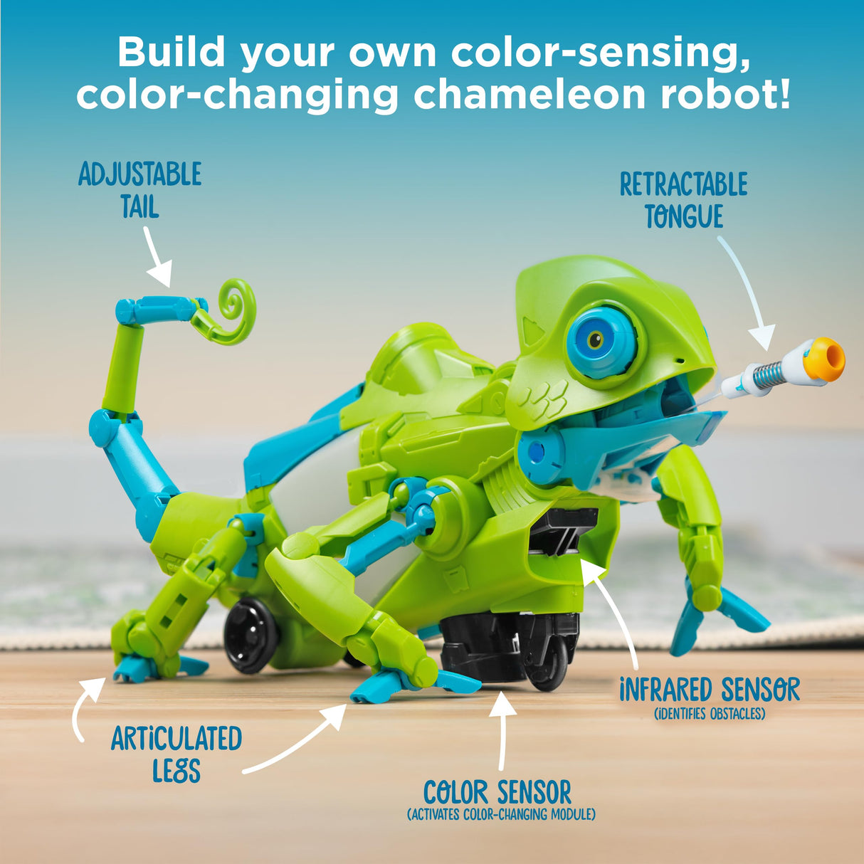 Thames & Kosmos My Robotic Pet: Coding Chameleon STEM Building & Experiment Kit | Color-Sensing Coding Robot for Boys & Girls Ages 8+, Screen-Free Educational Fun, Robotic Reptile with 3 Play Modes Thames & Kosmos