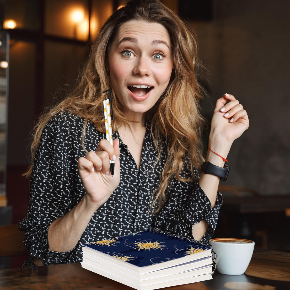 Spakon 24 Pcs Sublimation Notebook and Pen Set 24 Pcs A6 Line Spiral Notebooks Blank with 24 Pcs Sublimation Pens Bulk for DIY Classroom Office Writing Supplies Gifts Spakon