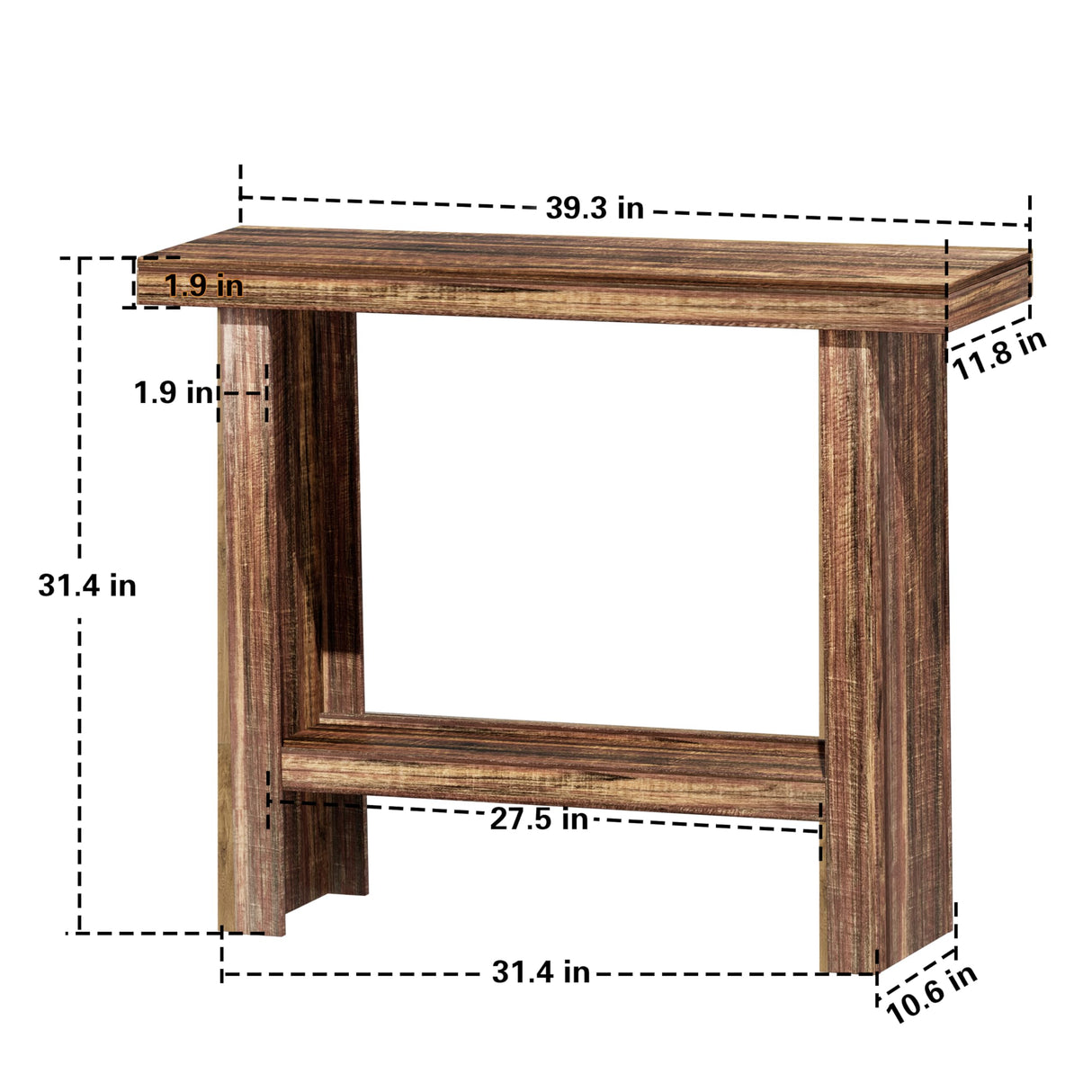 LIFECHOVY Farmhouse Wood Entryway Table Narrow Console Tables with Storage Behind The Couch Sofa, Entrance Side Table for Hallway, Living Room, Foyer, Rustic Brown LIFECHOVY