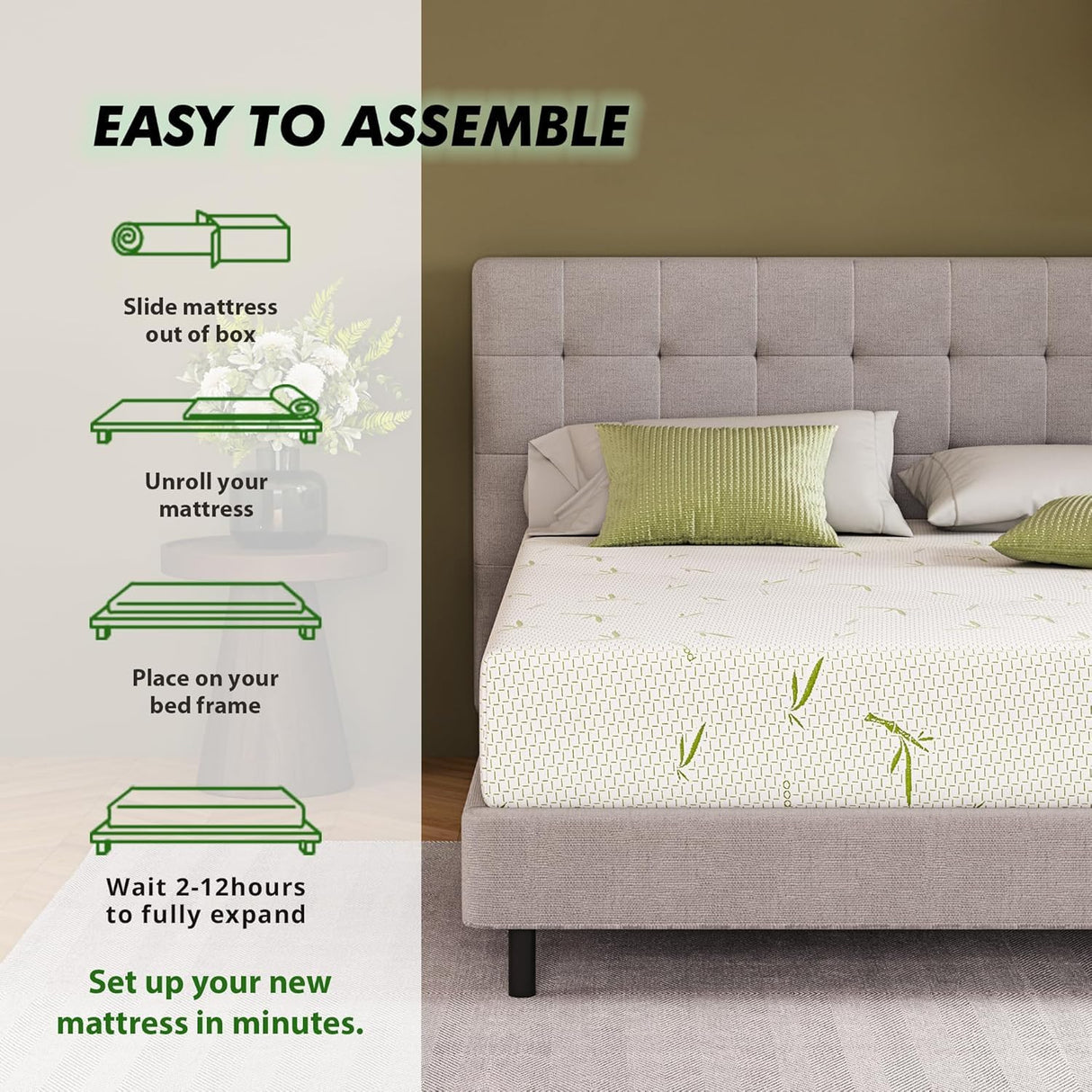 8 Inch Queen Size Hybrid Memory Foam Mattress - Mattress in a Box for Bunk Bed, Trundle Bed, RV Mattresses,Dual Layer Gel Infused & Bamboo Cover, Medium-Firm Support, CertiPUR-US Certified (Queen) Luxizawmlinium