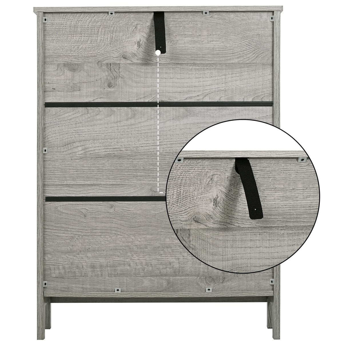 Iwell Storage Cabinet, Floor Storage Cabinet with 2 Adjustable Shelves & 2 Doors, Wooden Shoe Cabinet for Entryway, Office, Living Room, Gray Iwell