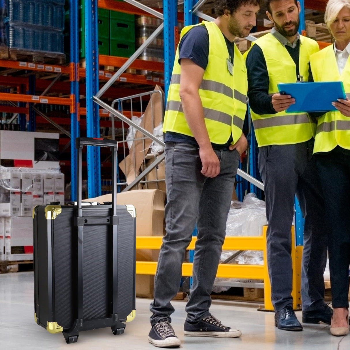 899pcs Home Repair Tool Set Kit for Men, Toolbox Storage Case with 4 Drawers, General Household Tool Kit with Rolling Tool Box, Tool Set Kit for Maintenance, Garden, Homeowner, Handyman -Black Buzleer