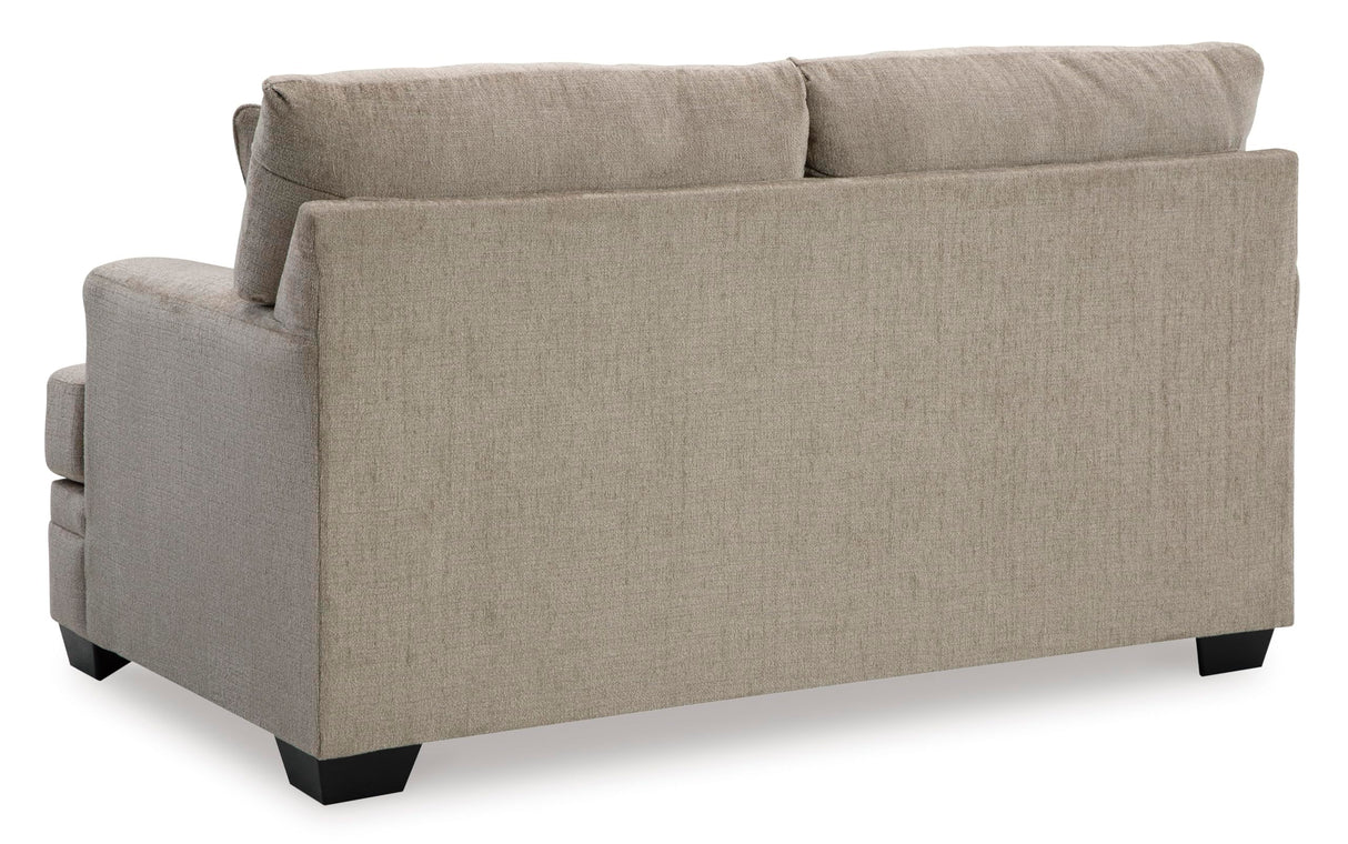 Signature Design by Ashley Stonemeade Casual Loveseat with 2 Toss Pillows, Light Brown Signature Design by Ashley