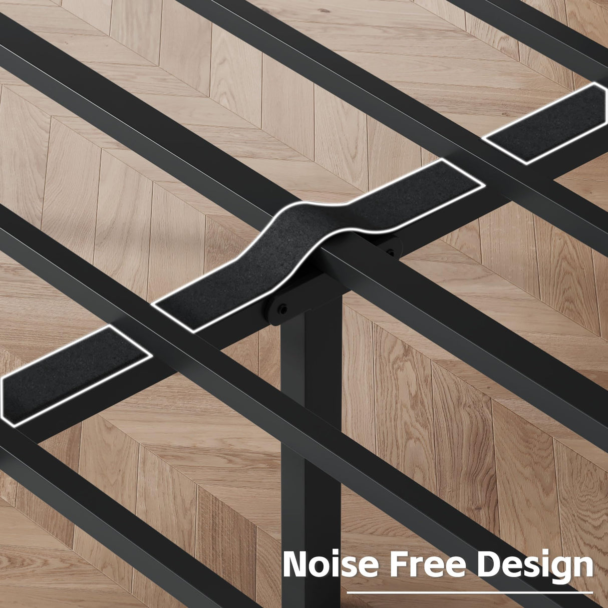 Fluest Queen Bed Frame with Headboard PU Leather Upholstered Bed Frame Platform,All Metal Slats Support Platform Bed Frame with Storage Space,Easy Assembly,Noise Free,No Box Spring Needed,Black Fluest