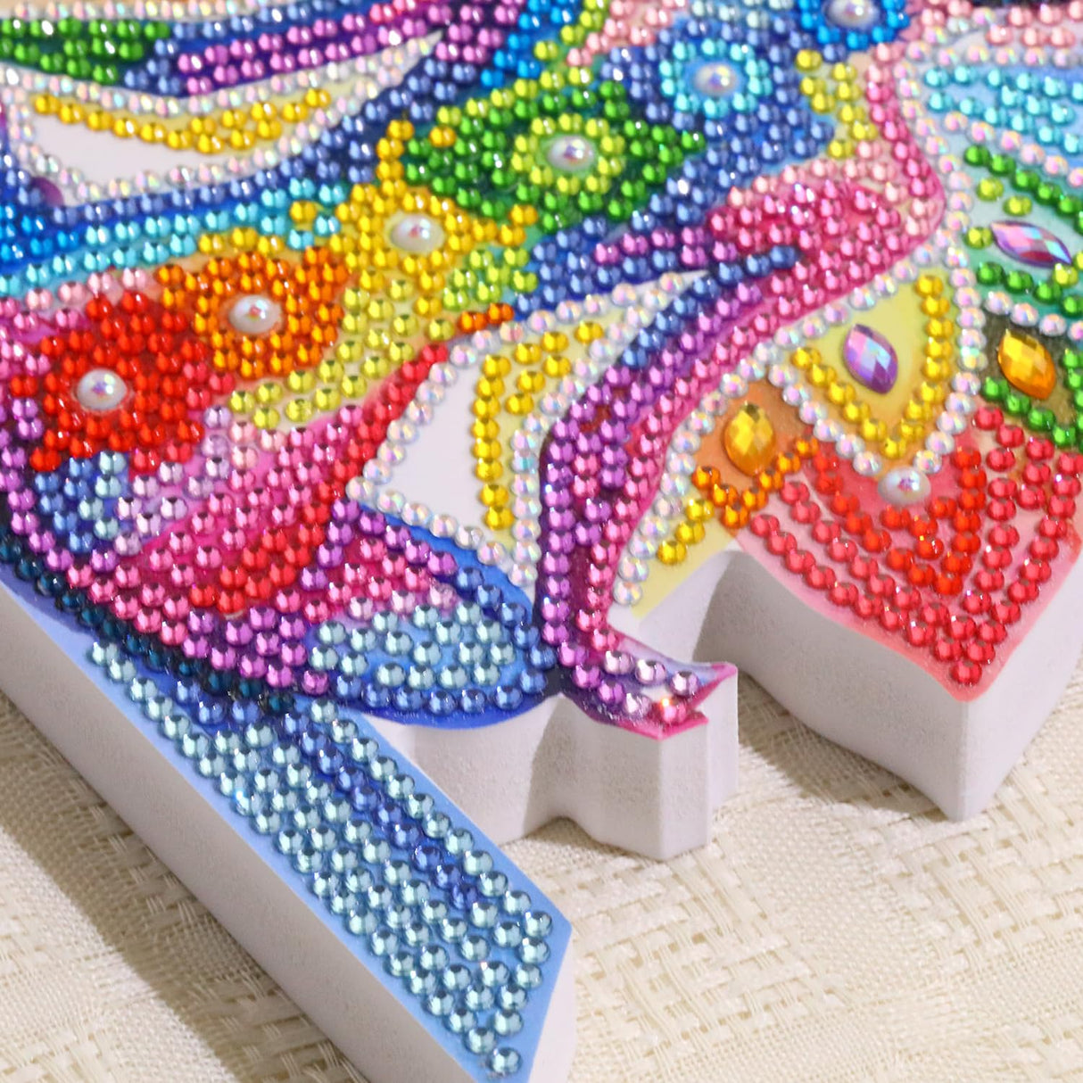 Tabletop Diamond Art Kits for Adults - Chakra Lotus Diamond Painting Figurines Ornaments, DIY 5D Diamond Art Statues Diamond Dots Sculpture Special Shaped Paintings with Diamonds Gem Art and Crafts Yanfairy