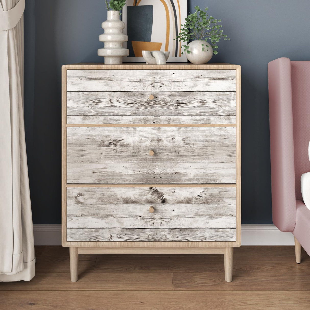 WESTICK Shiplap Peel and Stick Wallpaper for Walls Wood Contact Paper for Countertops Waterproof Wood Grain Contact Paper for Cabinets Kitchen Table Self Adheive Vinyl Wallpaper Roll 17.71x118 in WESTICK