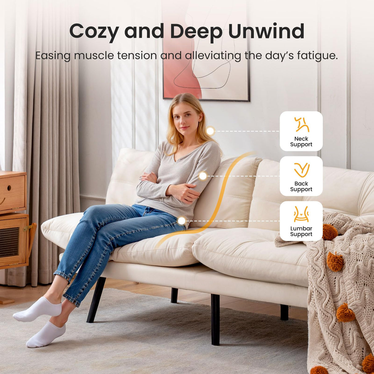 Velvet Convertible Futon Sofa Bed,71" Comfy Loveseat Sleeper Sofa with Adjustable Backrest Armrest, Strengthen Solid Wood, 7" Thicken Cushion, Small 2 Seater Twin Futon Couch for Living Room Bedroom Miscoos