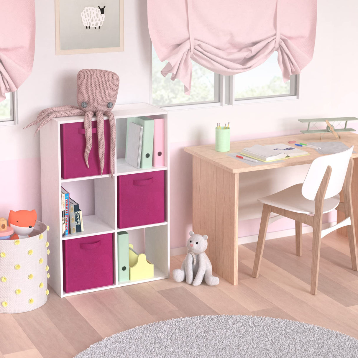 Closetmaid Decorative Home Stackable 6 Cube Cubeicals Organizer Storage Bookcase, with Hardware for Office, Home and Closet, White ClosetMaid