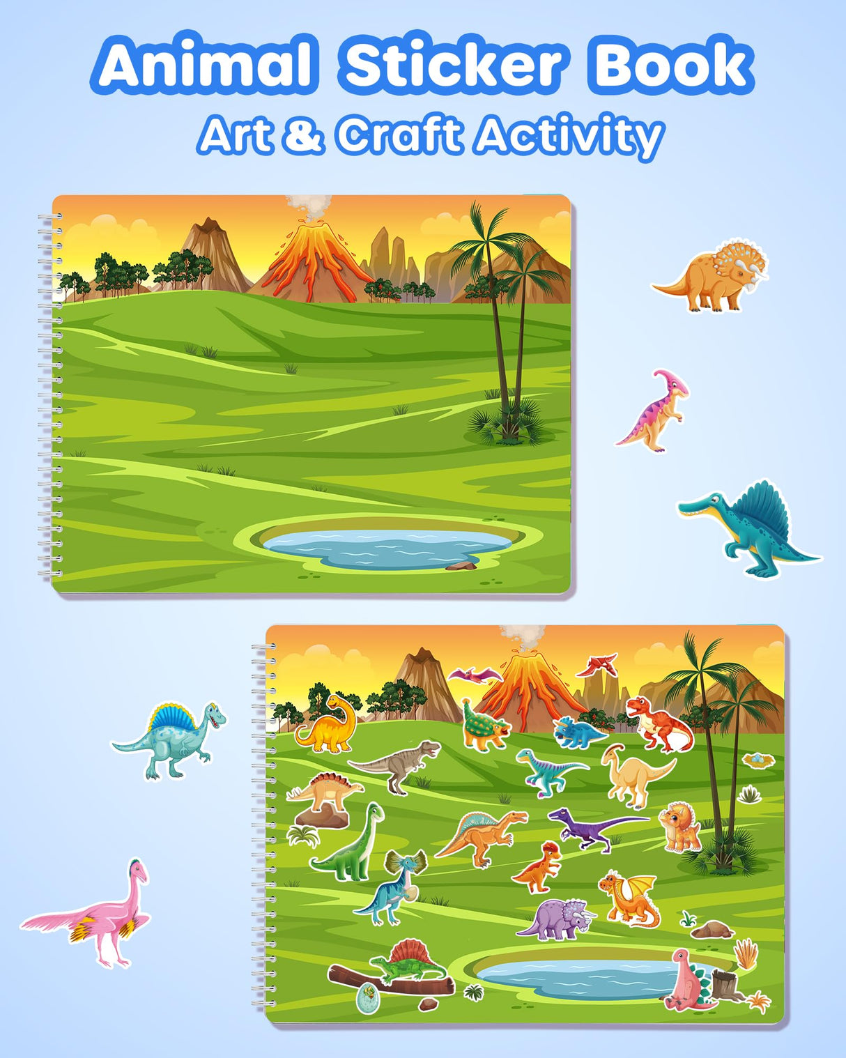 D-FantiX My Storybook Art Kit & Animal Sticker Book for Kids D-FantiX