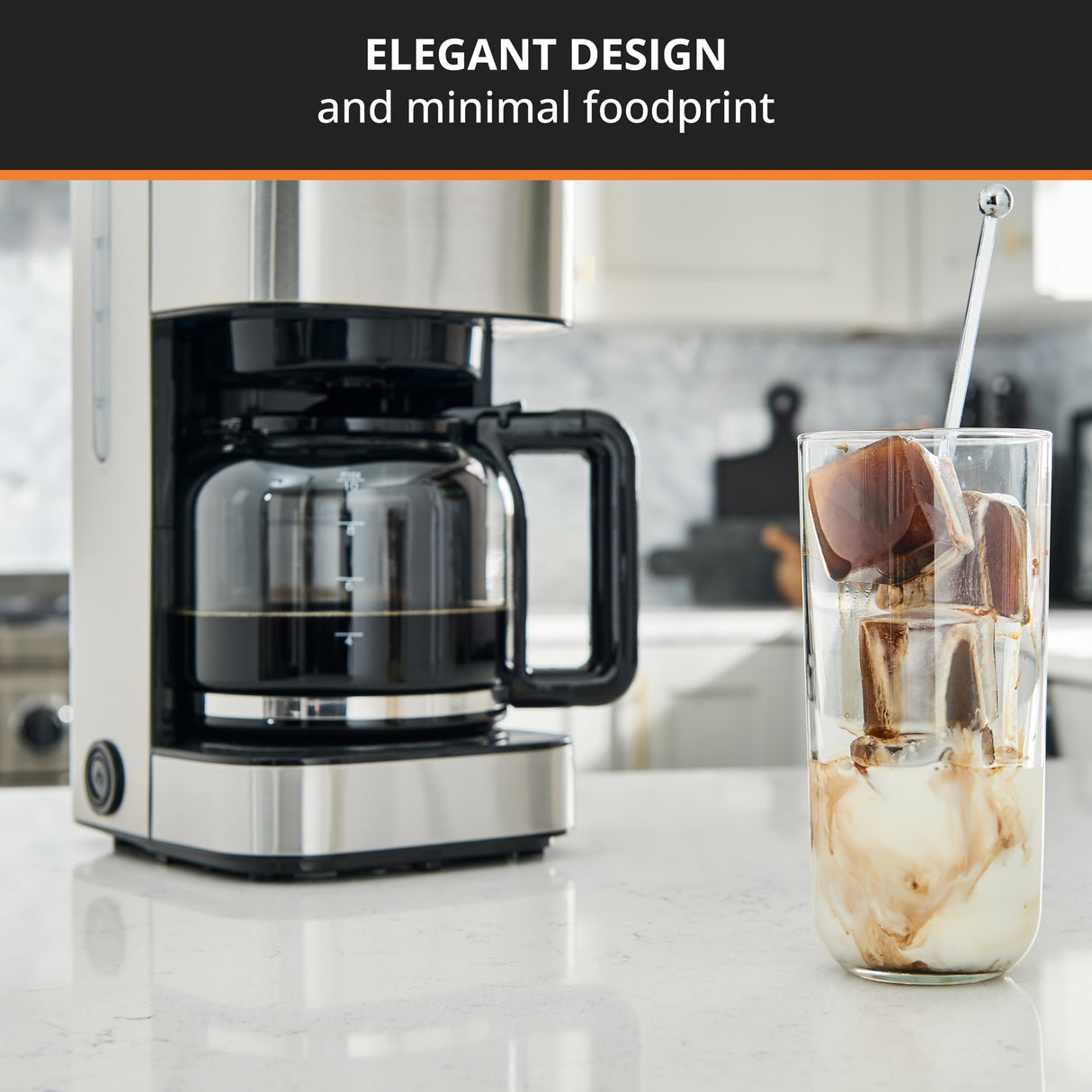 KRUPS Coffee Maker 10 Cups Simply Brew Stainless Steel Drip Coffee Maker, 900 Watts Coffee Filter, Drip Free, Dishwasher Safe Pot Silver and Black KRUPS