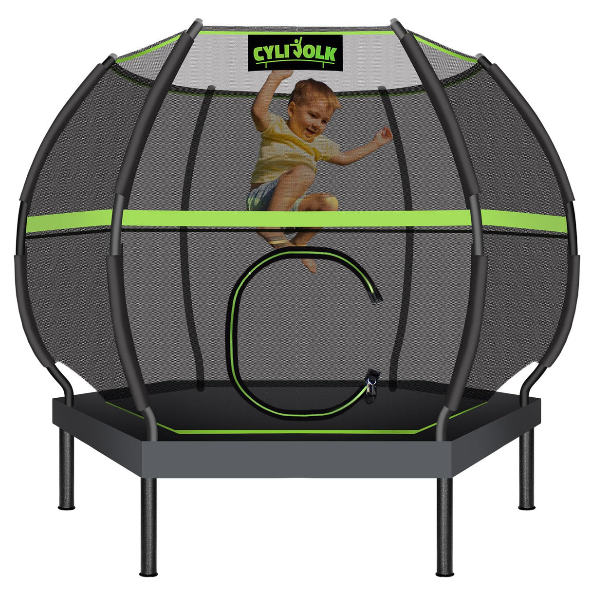 Cylivolk 7FT Trampoline for Kids, Heavy Duty Recreational Trampolines Toddler Trampoline with Enclosure Net Ladder Indoor Outdoor Trampoline CPC Approved Cylivolk
