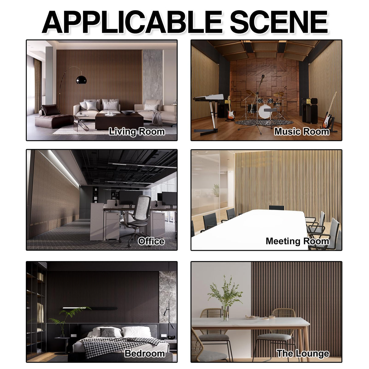 Wood Wall Panels, 2-Pack 94.5" x 12.6" Soundproof Wall Panels, Wood Slat Wall Panels for Wall Decor, Natural Oak AEVDOY