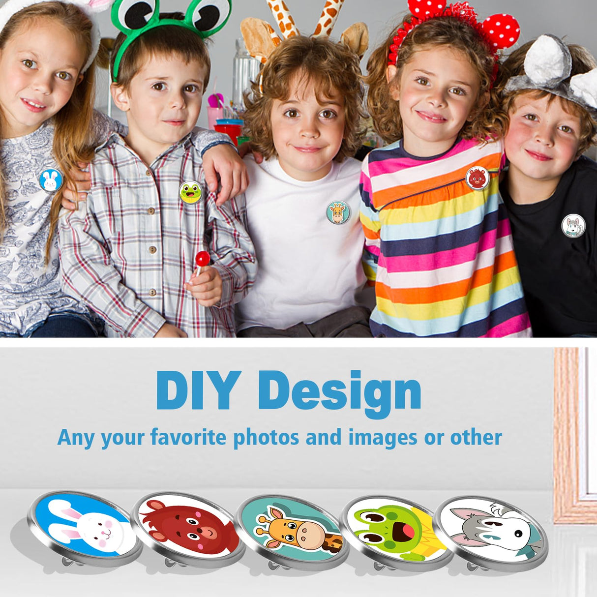 Sublimation Blank Pins DIY Button Badge, Sublimation Silver Blank Base Pins Aluminum Sheet with Butterfly Pin Backs for DIY Craft Jewelry Making Lapel Supplies (Round,Silver,30pcs) Col-Pary