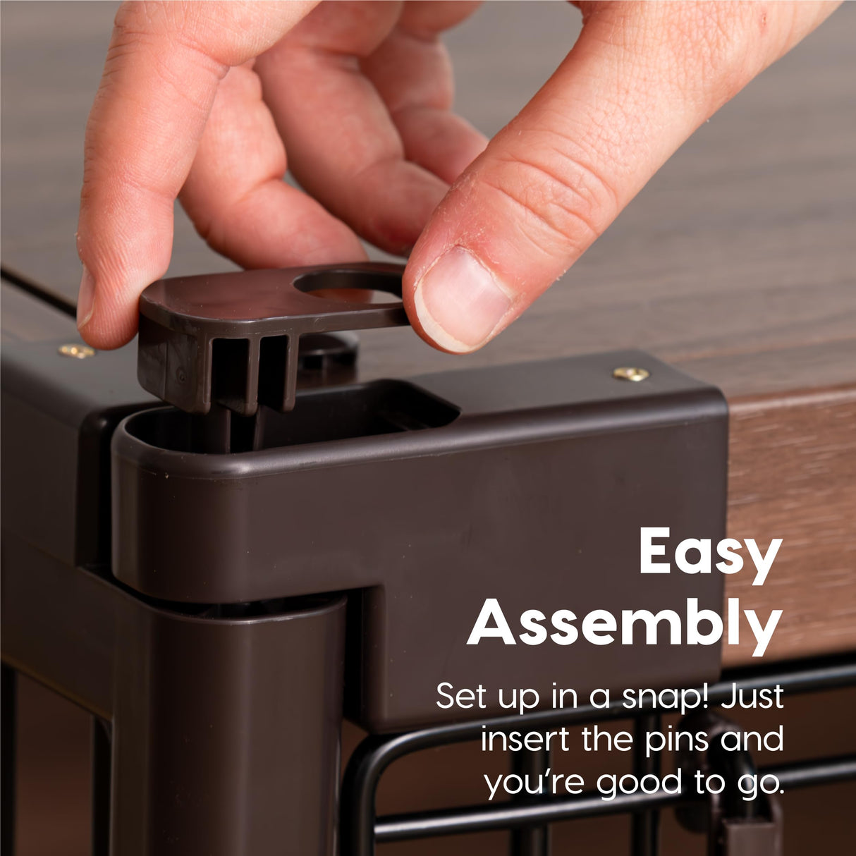 IRIS USA Furniture-Style Wooden Enclosed Pet Crate for Small Medium Dog, Dark Brown IRIS USA, Inc.