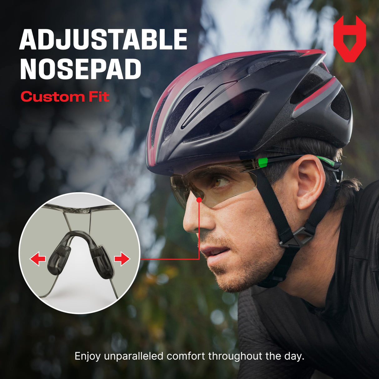 NoCry Tinted Safety Glasses for Men and Women with Anti-Fog and Scratch Resistant Wrap-Around Lenses — Adjustable Temples and Nose Pads — 100% UV Resistant, ANSI Z87.1 Certified Protective Eyewear NoCry